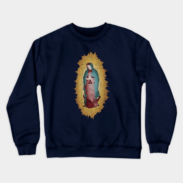 La Virgen de Guadalupe Mexican Catholic Religious Crewneck Sweatshirt by TEXICAN